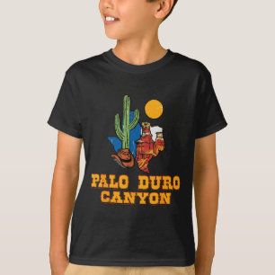 Camiseta paisaje desértico retro del cañón Palo duro texas