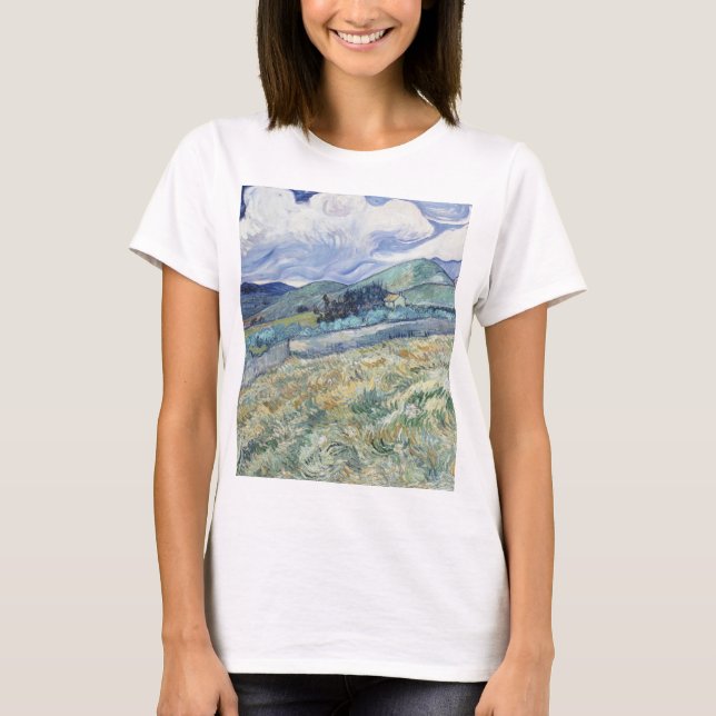 Camiseta Paisaje detrás de Saint-Paul Vincent van Gogh (Anverso)