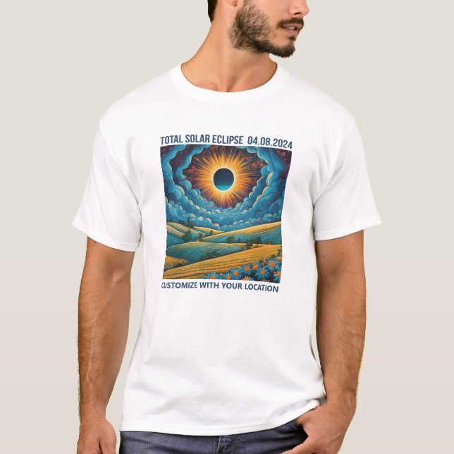 Camiseta Paisaje Eclipse de personalizable (Anverso)