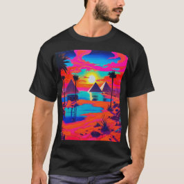 Camiseta Paisaje egipcio de arte Poster psicodélico