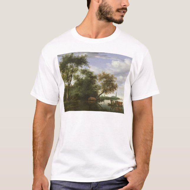 Camiseta Paisaje enselvado del río (Anverso)