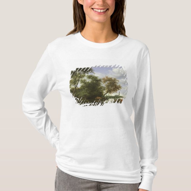Camiseta Paisaje enselvado del río (Anverso)