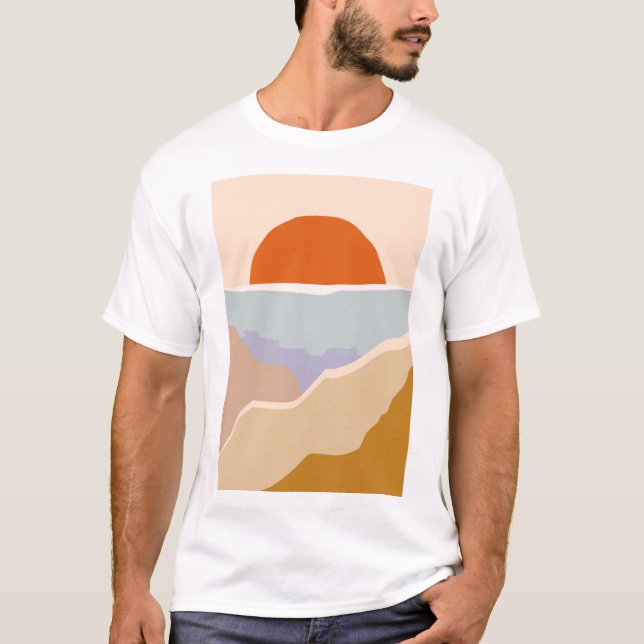 Camiseta paisaje estético de moda (Anverso)