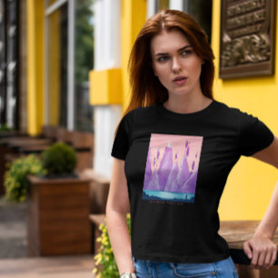 Camiseta Paisaje fantástico flotante de rocas