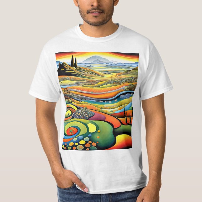 Camiseta Paisaje Fluyente (Anverso)