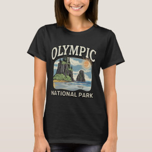Camiseta Paisaje forestal costero Hoh Rainforest Olympic Na