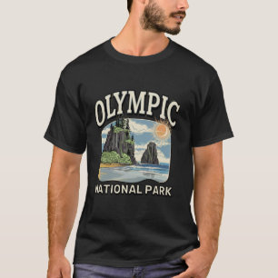 Camiseta Paisaje forestal costero Hoh Selva lluviosa Olímpi