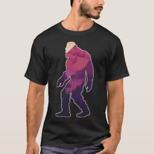 Camiseta Paisaje Forestal de Montaña Retro Bigfoot