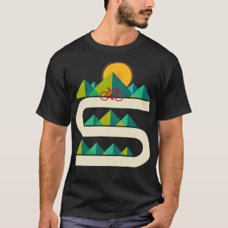 Camiseta Paisaje geométrico de la bicicleta
