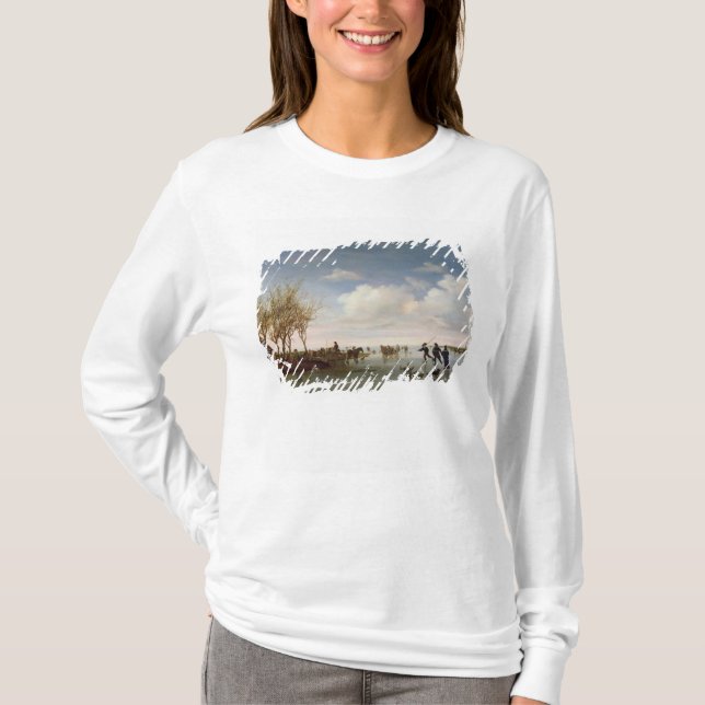 Camiseta Paisaje holandés con los patinadores (Anverso)
