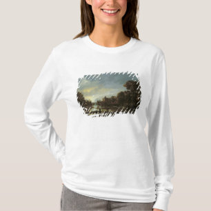 Camiseta Paisaje iluminado por la luna del río con las
