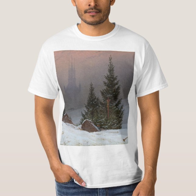 Camiseta Paisaje invernal, 1811 por Caspar David Friedrich (Anverso)