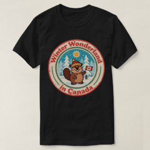 Camiseta Paisaje Invernal en Canadá Arte