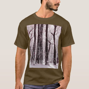 CAMISETA PAISAJE INVERNAL NEVADO DE BOSQUES FORESTALES