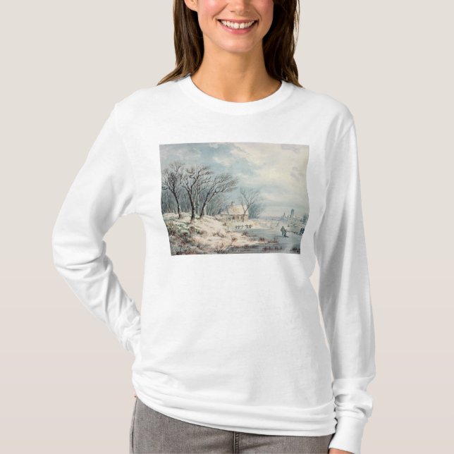 Camiseta Paisaje: Invierno (Anverso)