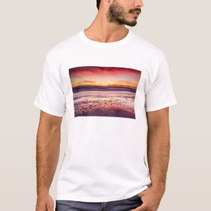 Camiseta Paisaje marino y muelle al atardecer, CA
