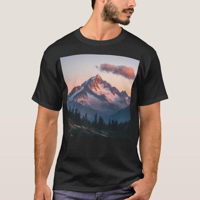 Camiseta Paisaje Montañoso Montañas Arte de Pared Naturalez (Anverso)