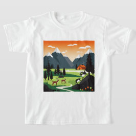 Camiseta Paisaje montañoso pintoresco