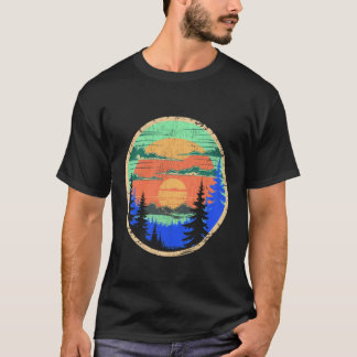 Camiseta Paisaje montañoso reflexión bosque árboles exterio