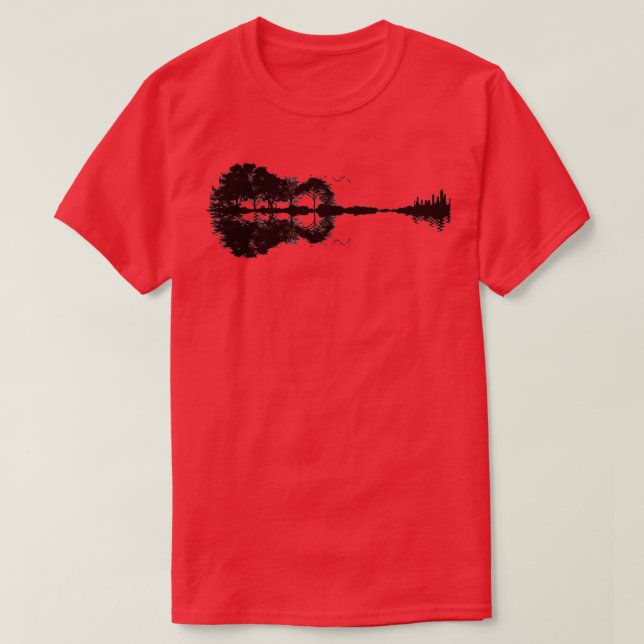 Camiseta Paisaje musical de guitarra (Diseño del anverso)