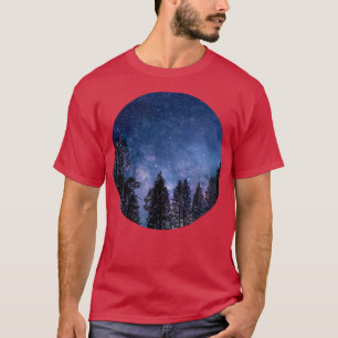 Camiseta Paisaje natural de las estrellas del cielo nocturn