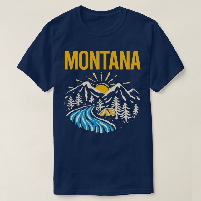 Camiseta Paisaje natural de Montana (Diseño del anverso)