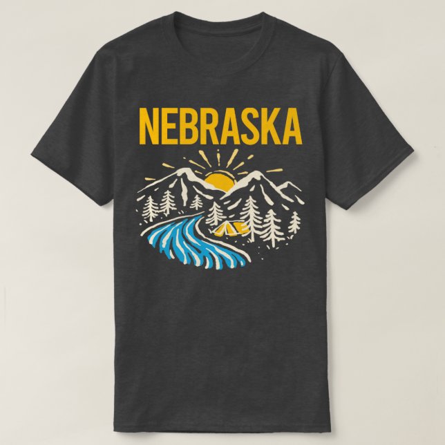 Camiseta Paisaje natural Nebraska (Diseño del anverso)