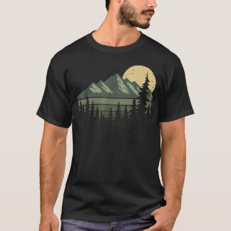 Camiseta Paisaje Natural Retro Senderismo Vintage