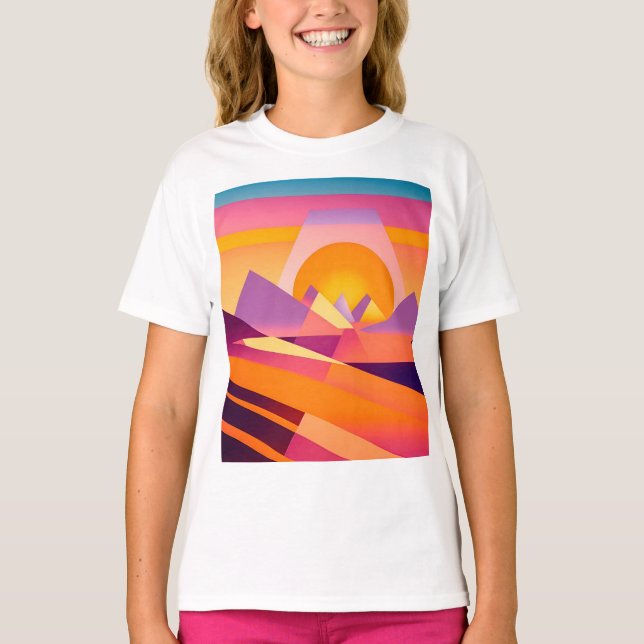 CAMISETA PAISAJE NEO GEO SUNSET (Anverso)