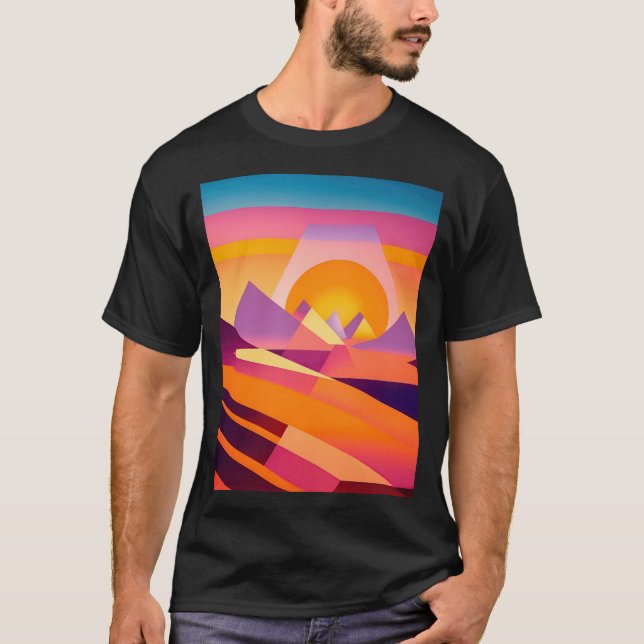 CAMISETA PAISAJE NEO GEO SUNSET (Anverso)