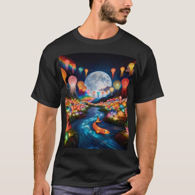 Camiseta Paisaje nocturno de ensueño (Anverso)