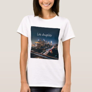 Camiseta Paisaje nocturno de la ciudad de Los Ángeles Calif