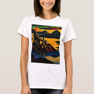 Camiseta Paisaje nocturno por lago