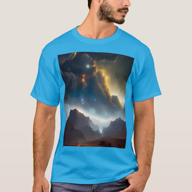 Camiseta Paisaje nublado (Anverso)