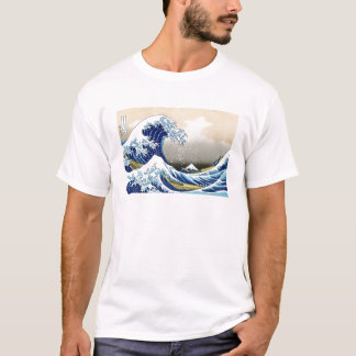 Camiseta Paisaje oriental fresco de la opinión de Hokusai
