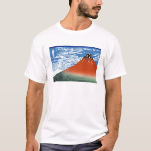 Camiseta Paisaje oriental fresco de la opinión de Hokusai