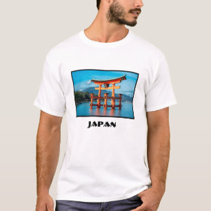 Camiseta Paisaje panorámico con la puerta Torii japonesa