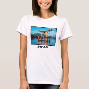 Camiseta Paisaje panorámico con la puerta Torii japonesa
