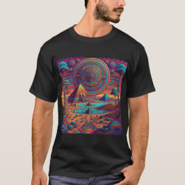 Camiseta Paisaje psicodélico egipcio