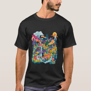 Camiseta Paisaje psicodélico Hombres Psicodélicos Mujeres