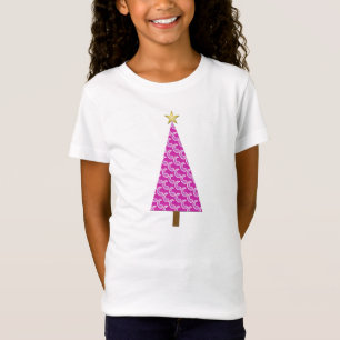 Camiseta Paisaje púrpura árbol de Navidad moderno