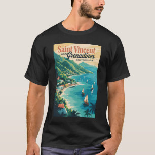 Camiseta Paisaje Retro de San Vicente y las Granadinas