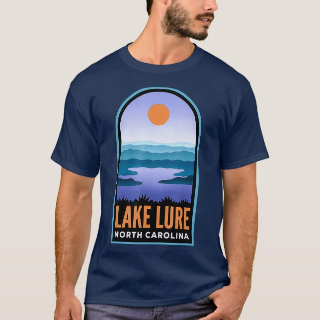 Camiseta Paisaje Retro del Lago Lure (Anverso)