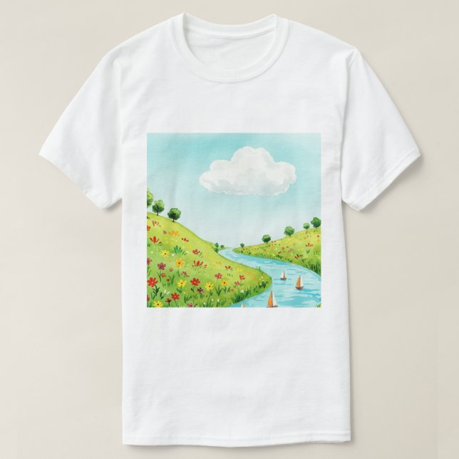 Camiseta Paisaje rural (Diseño del anverso)
