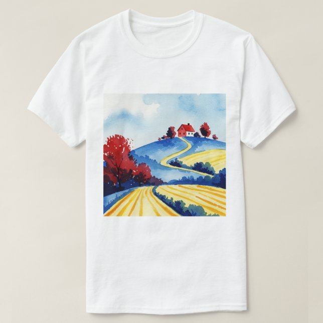 Camiseta Paisaje rural (Diseño del anverso)