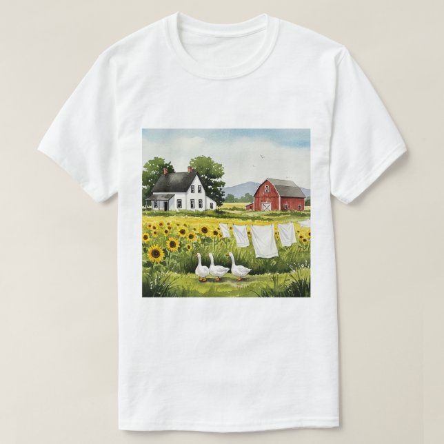 Camiseta Paisaje rural (Diseño del anverso)