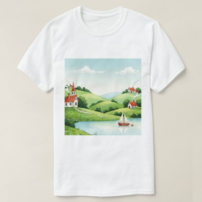 Camiseta Paisaje rural (Diseño del anverso)