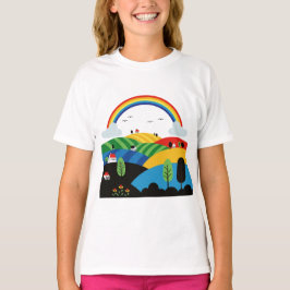 Camiseta Paisaje rural colorido