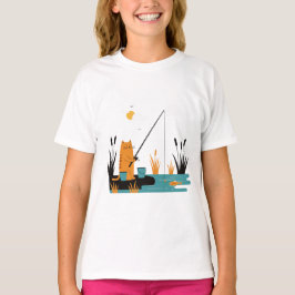 Camiseta paisaje rural con un campo de flores