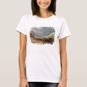 Camiseta Paisaje rural con un granjero que frena los